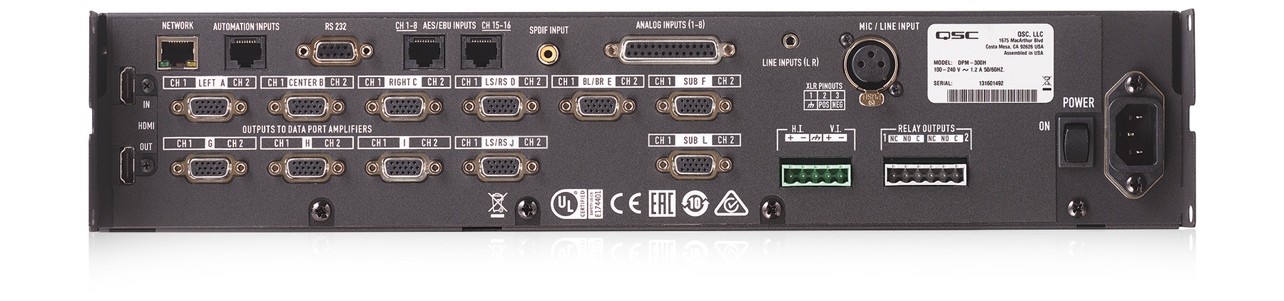 QSC Cinema-Serie DPM-300H Cinema Processor