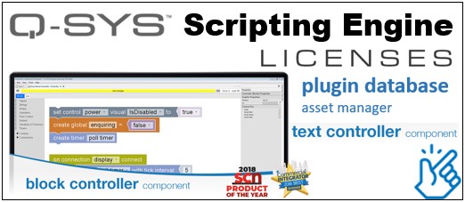 QSYS™ Software Lizenz SL-QSE-110-P für Scripting